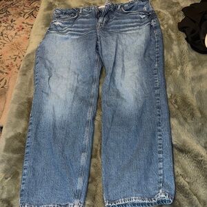 Good American Light Blue womens Relaxed Jeans, 32in inseam